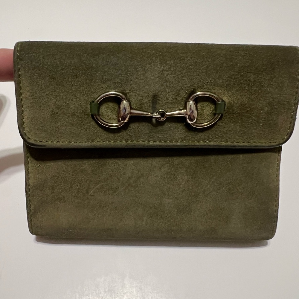 Authentic Gucci Horsebit Green Suede Agenda